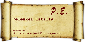 Peleskei Estilla névjegykártya